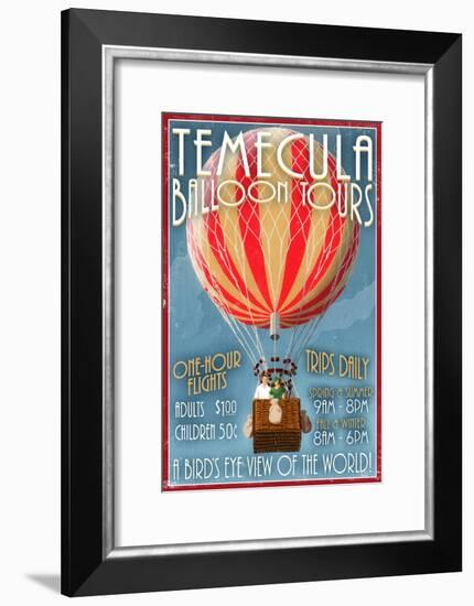 Temecula, California - Balloon Tours-Lantern Press-Framed Art Print