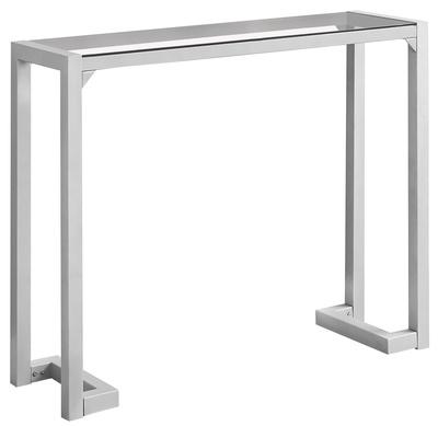 'Tempered Glass Hall Console Table Silver' Home Accessories