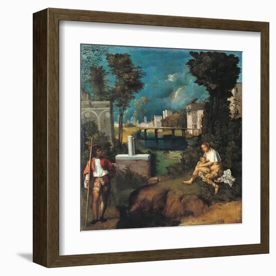 Tempest, detail-Giorgione-Framed Art Print