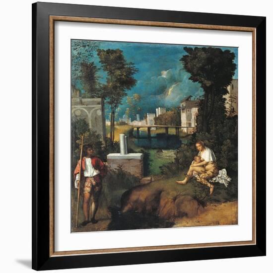 Tempest, detail-Giorgione-Framed Art Print