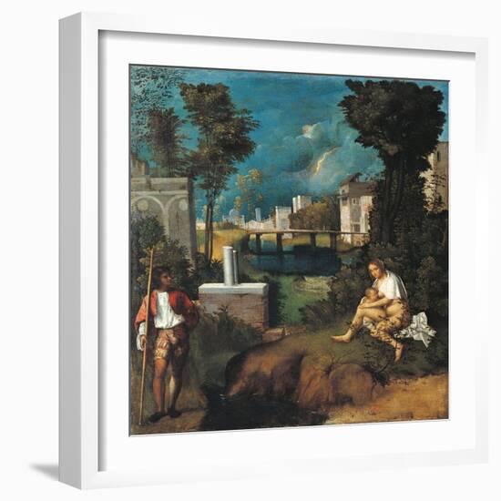 Tempest, detail-Giorgione-Framed Art Print