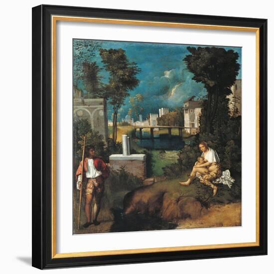 Tempest, detail-Giorgione-Framed Art Print