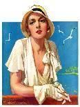 "Woman and Pince Nez," Saturday Evening Post Cover, January 16, 1932-Tempest Inman-Giclee Print