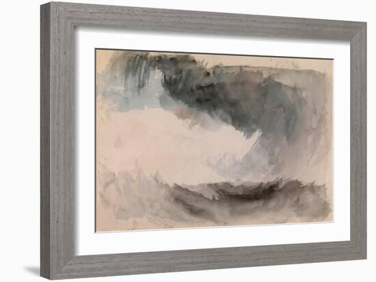 Tempete En Mer  (A Storm at Sea) Aquarelle De Joseph Mallord William Turner (1775-1851) Dim 18,4X2-Joseph Mallord William Turner-Framed Giclee Print