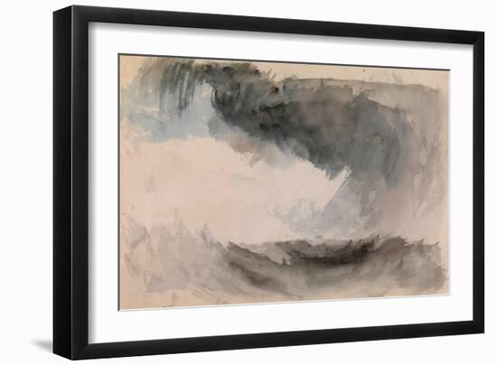 Tempete En Mer  (A Storm at Sea) Aquarelle De Joseph Mallord William Turner (1775-1851) Dim 18,4X2-Joseph Mallord William Turner-Framed Giclee Print