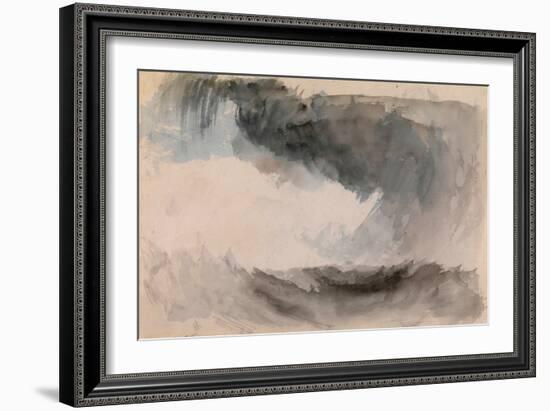 Tempete En Mer  (A Storm at Sea) Aquarelle De Joseph Mallord William Turner (1775-1851) Dim 18,4X2-Joseph Mallord William Turner-Framed Giclee Print