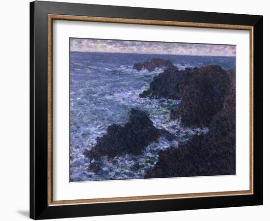 Tempête sur la côte de Belle-Ile-Claude Monet-Framed Giclee Print