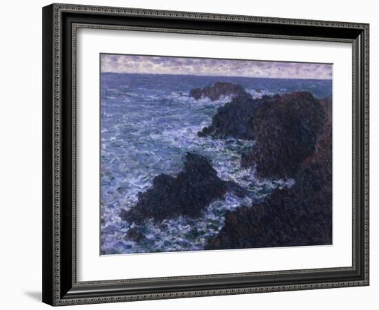 Tempête sur la côte de Belle-Ile-Claude Monet-Framed Giclee Print