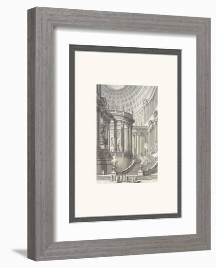 Tempio Antico Inventato-Giovanni Battista Piranesi-Framed Art Print