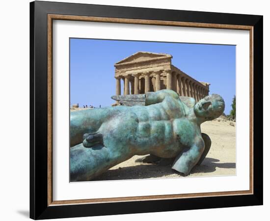 Tempio Della Concordia, Valle Dei Tempi, Agrigento, Sicily, Italy-Katja Kreder-Framed Photographic Print