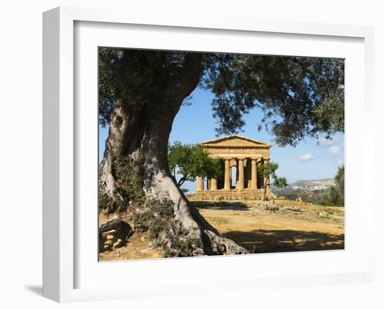 Tempio Di Concordia (Concord), Valle Dei Templi, UNESCO World Heritage Site, Agrigento, Sicily, Ita-Stuart Black-Framed Photographic Print