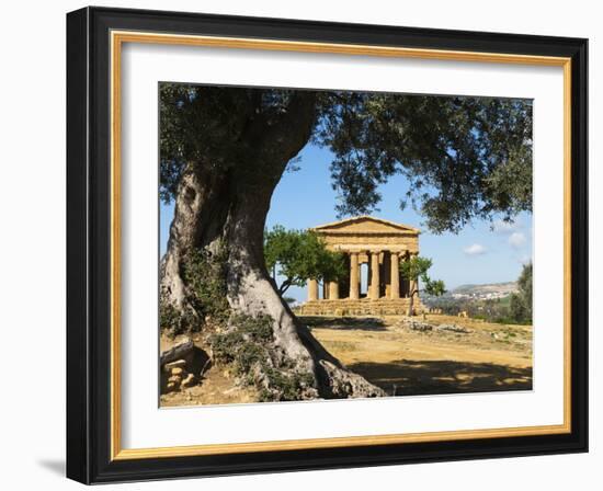 Tempio Di Concordia (Concord), Valle Dei Templi, UNESCO World Heritage Site, Agrigento, Sicily, Ita-Stuart Black-Framed Photographic Print