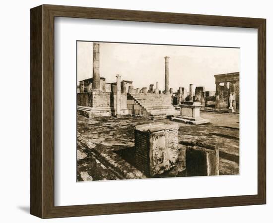 Tempio Di Giove, Pompeii, Italy, C1900s-null-Framed Giclee Print