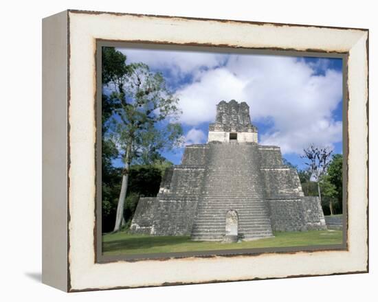 Temple 2 from the Front, Mayan Site, Tikal, Unesco World Heritage Site, Guatemala, Central America-Upperhall-Framed Premier Image Canvas