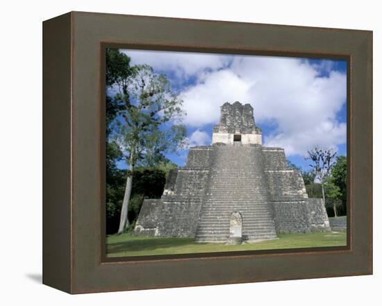 Temple 2 from the Front, Mayan Site, Tikal, Unesco World Heritage Site, Guatemala, Central America-Upperhall-Framed Premier Image Canvas