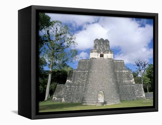 Temple 2 from the Front, Mayan Site, Tikal, Unesco World Heritage Site, Guatemala, Central America-Upperhall-Framed Premier Image Canvas