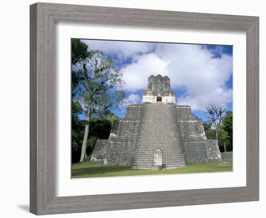 Temple 2 from the Front, Mayan Site, Tikal, Unesco World Heritage Site, Guatemala, Central America-Upperhall-Framed Photographic Print