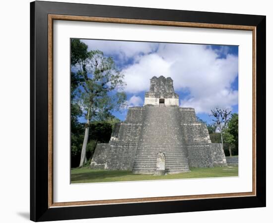 Temple 2 from the Front, Mayan Site, Tikal, Unesco World Heritage Site, Guatemala, Central America-Upperhall-Framed Photographic Print