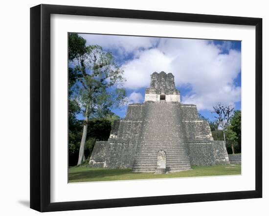 Temple 2 from the Front, Mayan Site, Tikal, Unesco World Heritage Site, Guatemala, Central America-Upperhall-Framed Photographic Print