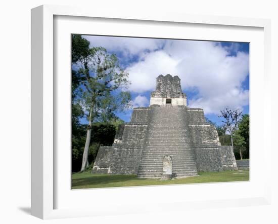 Temple 2 from the Front, Mayan Site, Tikal, Unesco World Heritage Site, Guatemala, Central America-Upperhall-Framed Photographic Print