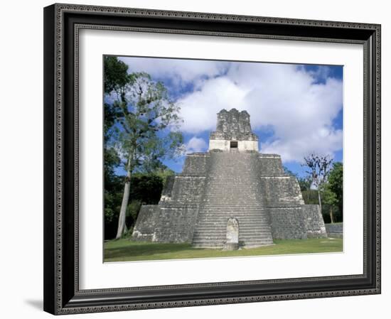 Temple 2 from the Front, Mayan Site, Tikal, Unesco World Heritage Site, Guatemala, Central America-Upperhall-Framed Photographic Print