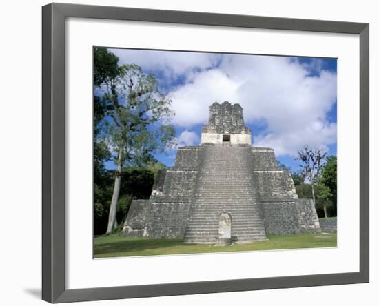 Temple 2 from the Front, Mayan Site, Tikal, Unesco World Heritage Site, Guatemala, Central America-Upperhall-Framed Photographic Print