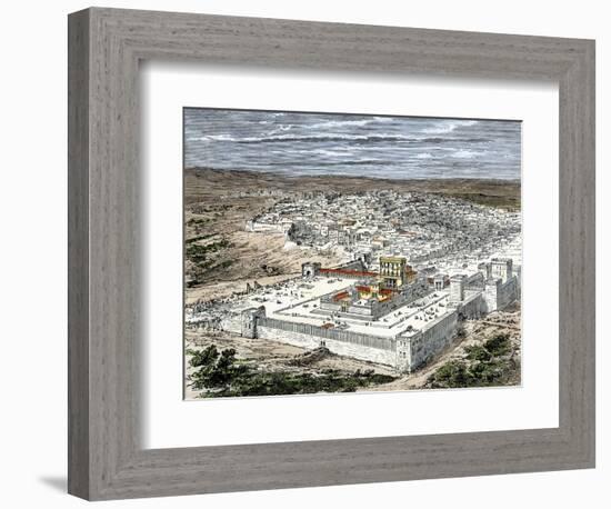 Temple and the City of Jerusalem When Part of the Roman Empire, About the Time of Jesus-null-Framed Giclee Print