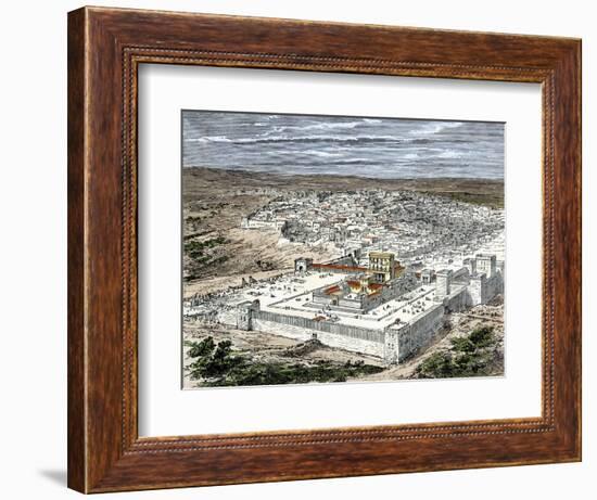 Temple and the City of Jerusalem When Part of the Roman Empire, About the Time of Jesus-null-Framed Giclee Print