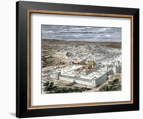 Temple and the City of Jerusalem When Part of the Roman Empire, About the Time of Jesus-null-Framed Giclee Print