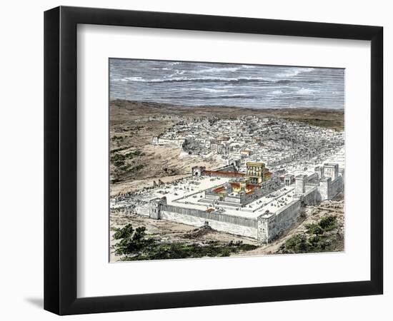 Temple and the City of Jerusalem When Part of the Roman Empire, About the Time of Jesus-null-Framed Giclee Print