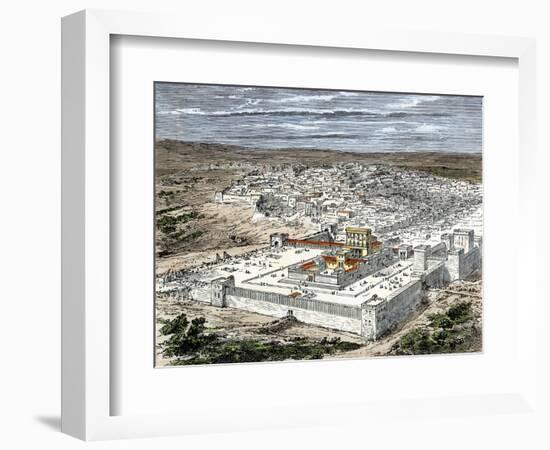 Temple and the City of Jerusalem When Part of the Roman Empire, About the Time of Jesus-null-Framed Giclee Print