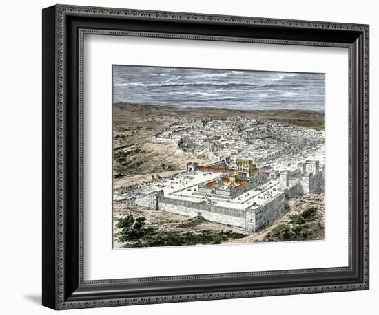 Temple and the City of Jerusalem When Part of the Roman Empire, About the Time of Jesus-null-Framed Giclee Print