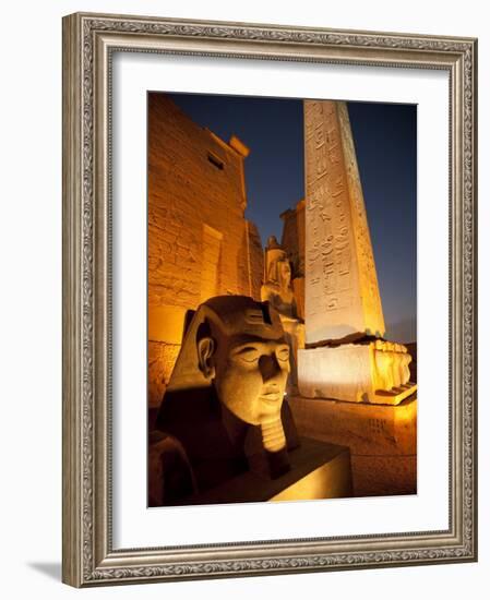 Temple at Luxor, Thebes, UNESCO World Heritage Site, Egypt, North Africa, Africa-Michael Snell-Framed Photographic Print