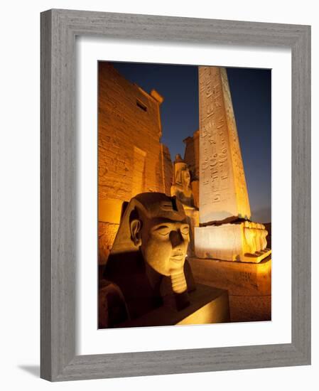 Temple at Luxor, Thebes, UNESCO World Heritage Site, Egypt, North Africa, Africa-Michael Snell-Framed Photographic Print