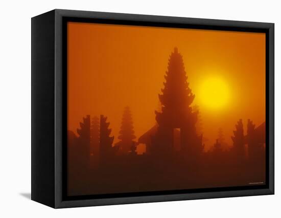 Temple at Sunrise, Bali, Indonesia-Steve Vidler-Framed Premier Image Canvas