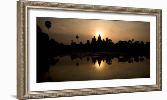 Temple at the Lakeside, Angkor Wat, Angkor Thom, Siem Reap, Angkor, Cambodia-null-Framed Photographic Print