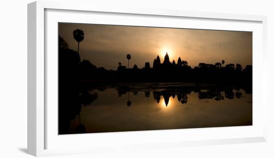 Temple at the Lakeside, Angkor Wat, Angkor Thom, Siem Reap, Angkor, Cambodia-null-Framed Photographic Print