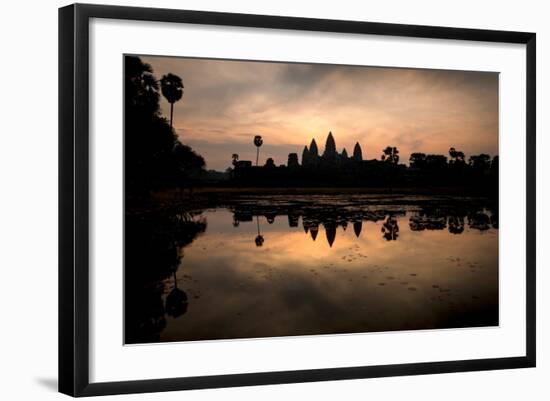 Temple at the Lakeside, Angkor Wat, Angkor Thom, Siem Reap, Angkor, Cambodia-null-Framed Photographic Print