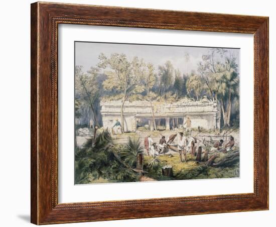 Temple at Tulum-Frederick Catherwood-Framed Giclee Print