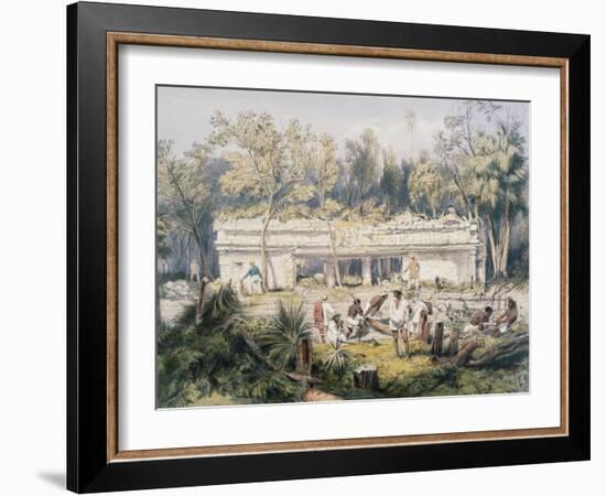 Temple at Tulum-Frederick Catherwood-Framed Giclee Print