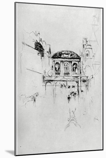 Temple Bar, 19th Century-James Abbott McNeill Whistler-Mounted Giclee Print