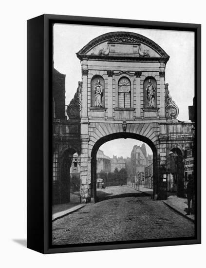 Temple Bar Archway, at the Stand End of Fleet Street, London, 1877-null-Framed Premier Image Canvas