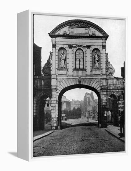 Temple Bar Archway, at the Stand End of Fleet Street, London, 1877-null-Framed Premier Image Canvas