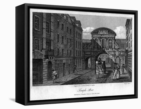 Temple Bar, London, 1805-Busby-Framed Premier Image Canvas