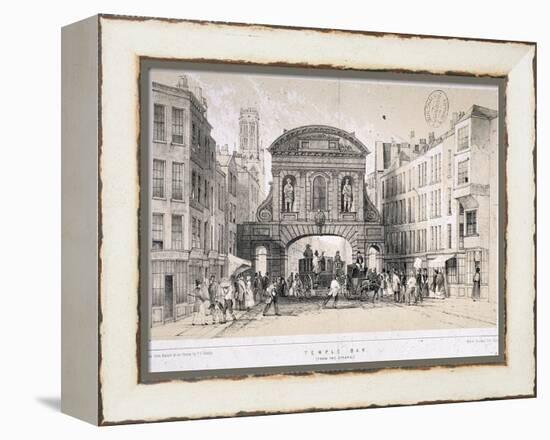 Temple Bar, London, C1845-M & N Hanhart-Framed Premier Image Canvas