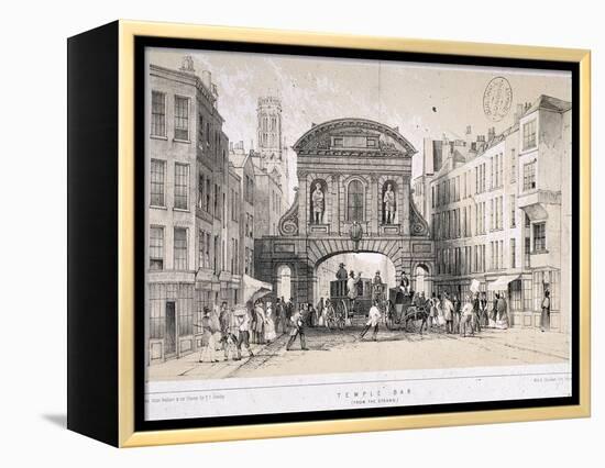 Temple Bar, London, C1845-M & N Hanhart-Framed Premier Image Canvas