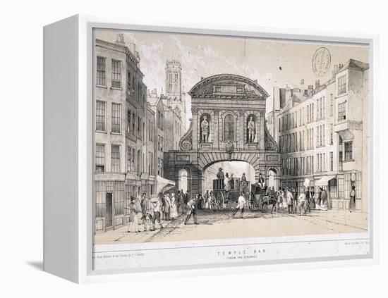 Temple Bar, London, C1845-M & N Hanhart-Framed Premier Image Canvas