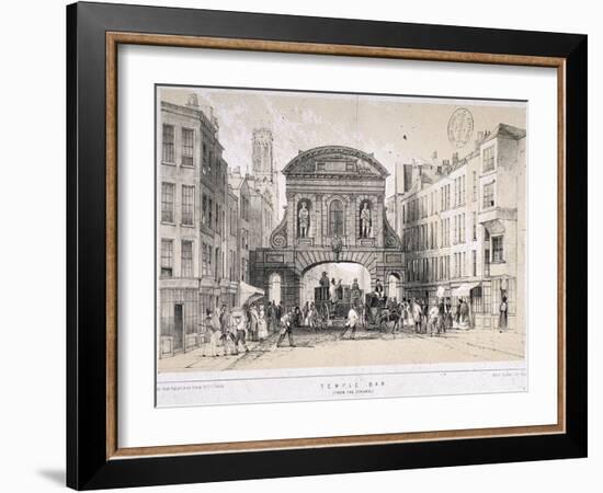 Temple Bar, London, C1845-M & N Hanhart-Framed Giclee Print