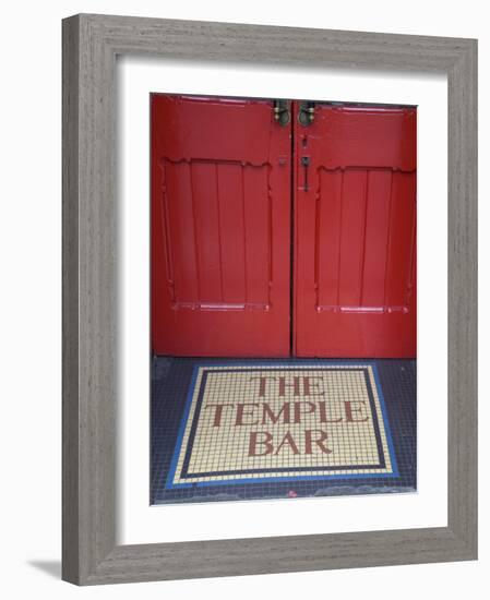 Temple Bar Pub Sign, Temple Bar District, Dublin, Ireland-Doug Pearson-Framed Photographic Print