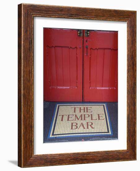 Temple Bar Pub Sign, Temple Bar District, Dublin, Ireland-Doug Pearson-Framed Photographic Print